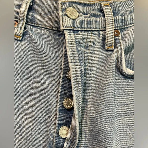 AGOLDE  Light Wash Distressed Denim Jeans, Size 24 - Picture 9 of 13